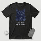 This Is My Nice Face - Regal Cat - T-Shirt - Black mockup