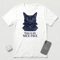 This Is My Nice Face - Regal Cat - T-Shirt - White mockup