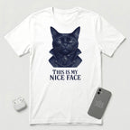 This Is My Nice Face - Regal Cat - T-Shirt - White mockup
