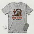 Work Harder Not Smarter - T-Shirt - Athletic Heather mockup