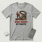 Work Harder Not Smarter - T-Shirt - Athletic Heather mockup
