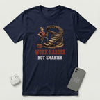 Work Harder Not Smarter - T-Shirt - Navy mockup