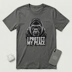 I Protect My Peace - Stoic Gorilla - T-Shirt - Asphalt mockup