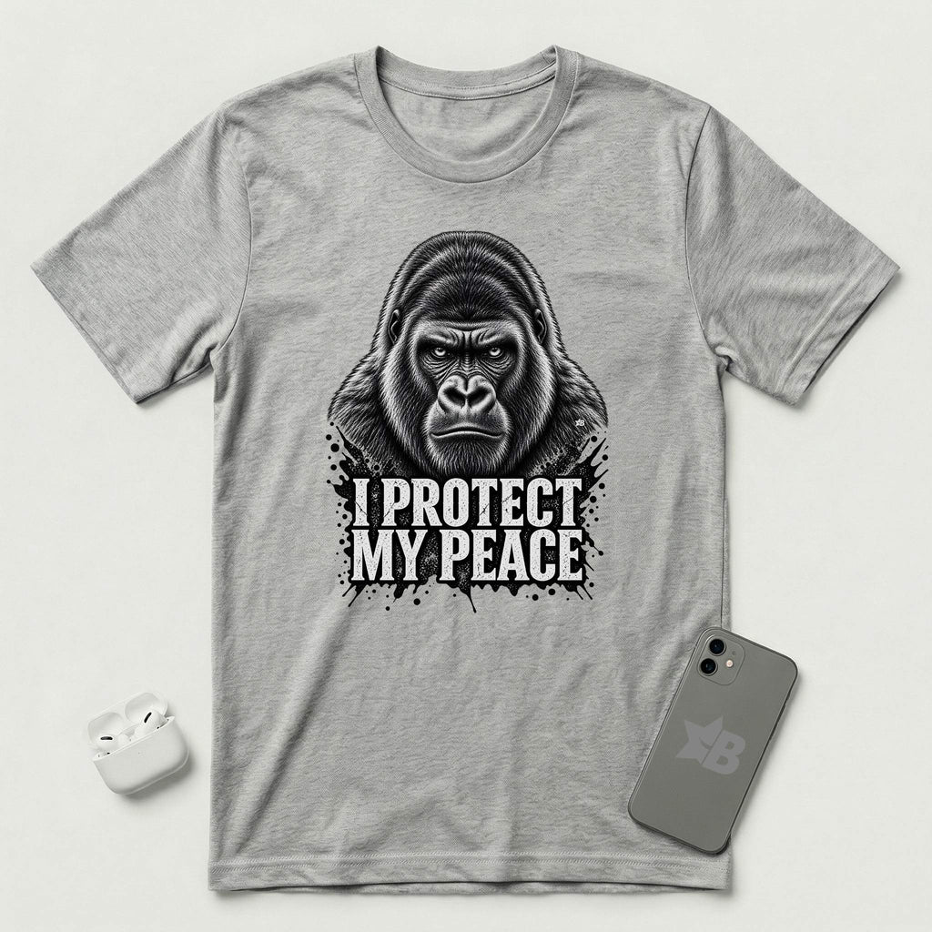 I Protect My Peace - Stoic Gorilla - T-Shirt - Athletic Heather mockup