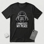 I Protect My Peace - Stoic Gorilla - T-Shirt - Black mockup