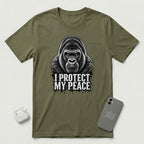 I Protect My Peace - Stoic Gorilla - T-Shirt - Military Green mockup