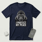 I Protect My Peace - Stoic Gorilla - T-Shirt - Navy mockup