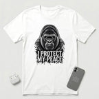 I Protect My Peace - Stoic Gorilla - T-Shirt - White mockup