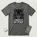 I Protect My Peace - Silent Panther - T-Shirt - Asphalt mockup