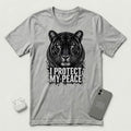 I Protect My Peace - Silent Panther - T-Shirt - Athletic Heather mockup