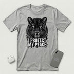 I Protect My Peace - Silent Panther - T-Shirt - Athletic Heather mockup