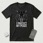 I Protect My Peace - Silent Panther - T-Shirt - Black mockup