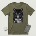 I Protect My Peace - Silent Panther - T-Shirt - Military Green mockup