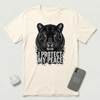 I Protect My Peace - Silent Panther - T-Shirt - Natural mockup