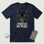 I Protect My Peace - Silent Panther - T-Shirt - Navy mockup
