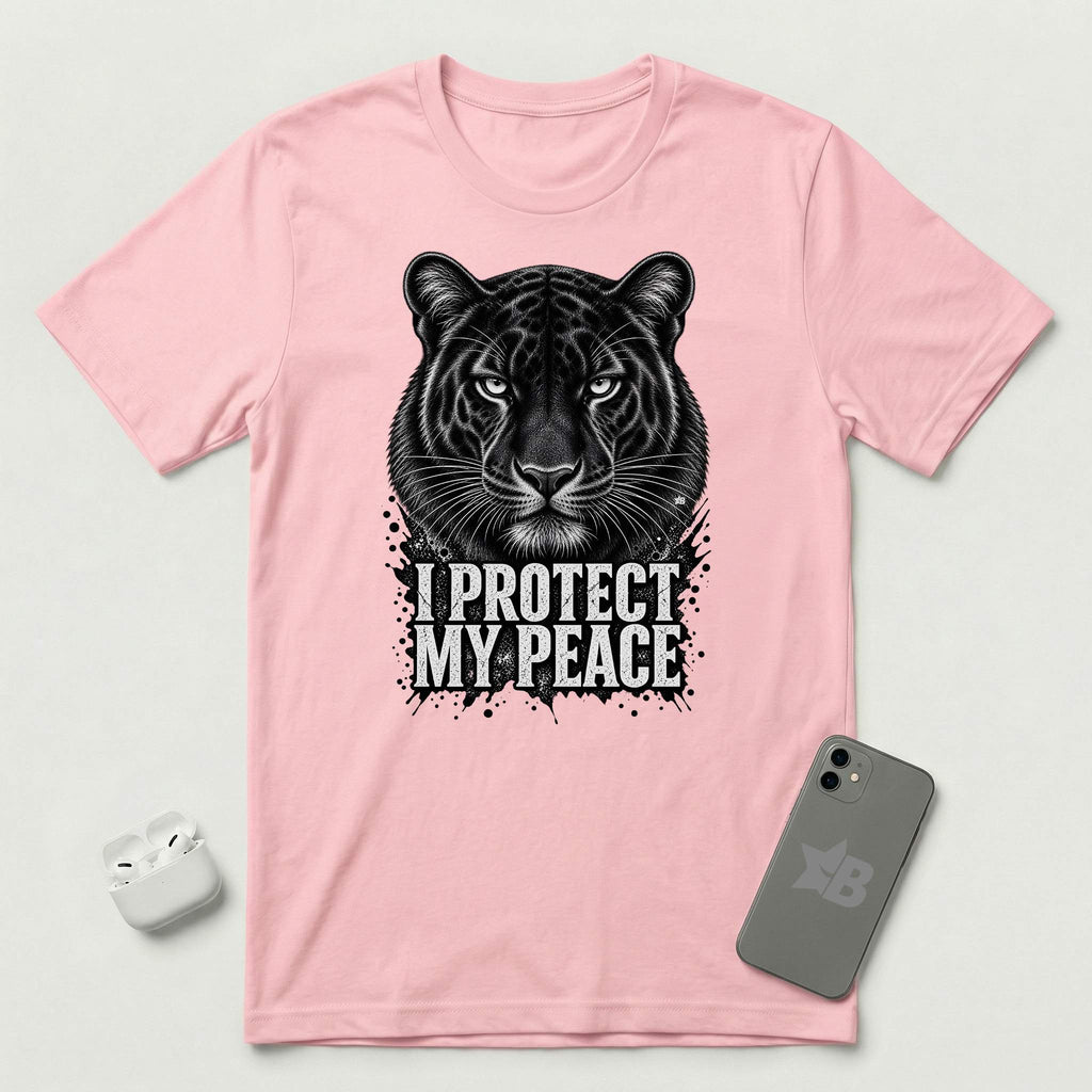I Protect My Peace - Silent Panther - T-Shirt - Pink mockup