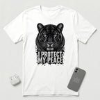 I Protect My Peace - Silent Panther - T-Shirt - White mockup