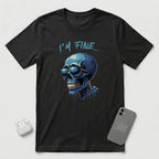 I'm Fine... - Blue Skull - T-Shirt - Black mockup