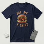 Eat My T-Shirt - Hamburger - T-Shirt - Navy mockup