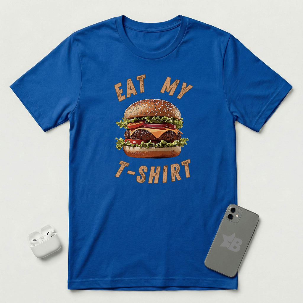 Eat My T-Shirt - Hamburger - T-Shirt - True Royal mockup